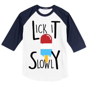 Lick It Slowly Popsicle Baseball Sleeve Shirt