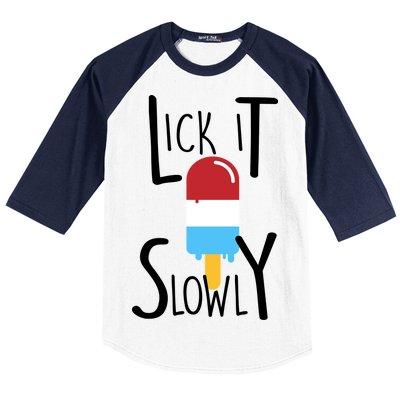 Lick It Slowly Popsicle Baseball Sleeve Shirt