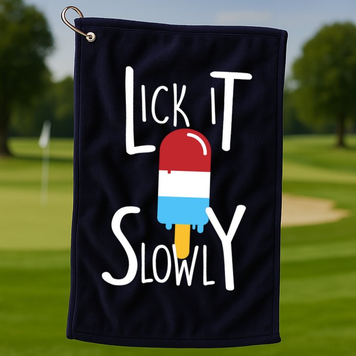 Lick It Slowly Popsicle Golf Towel