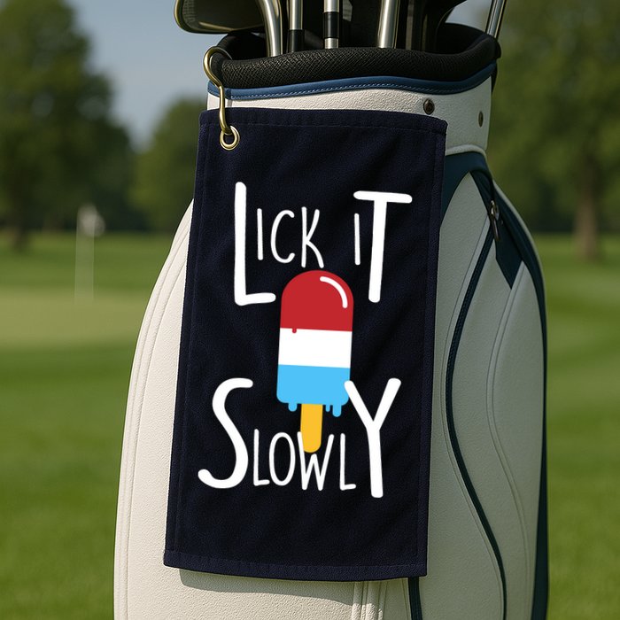 Lick It Slowly Popsicle Golf Towel