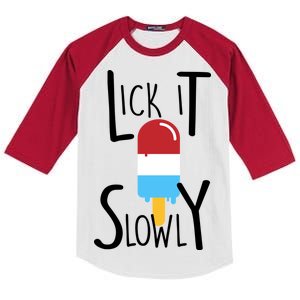 Lick It Slowly Popsicle Kids Colorblock Raglan Jersey