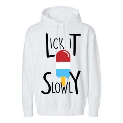 Lick It Slowly Popsicle Garment-Dyed Fleece Hoodie