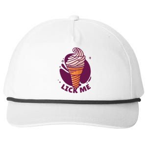 Lick Me Ice Cream Snapback Five-Panel Rope Hat