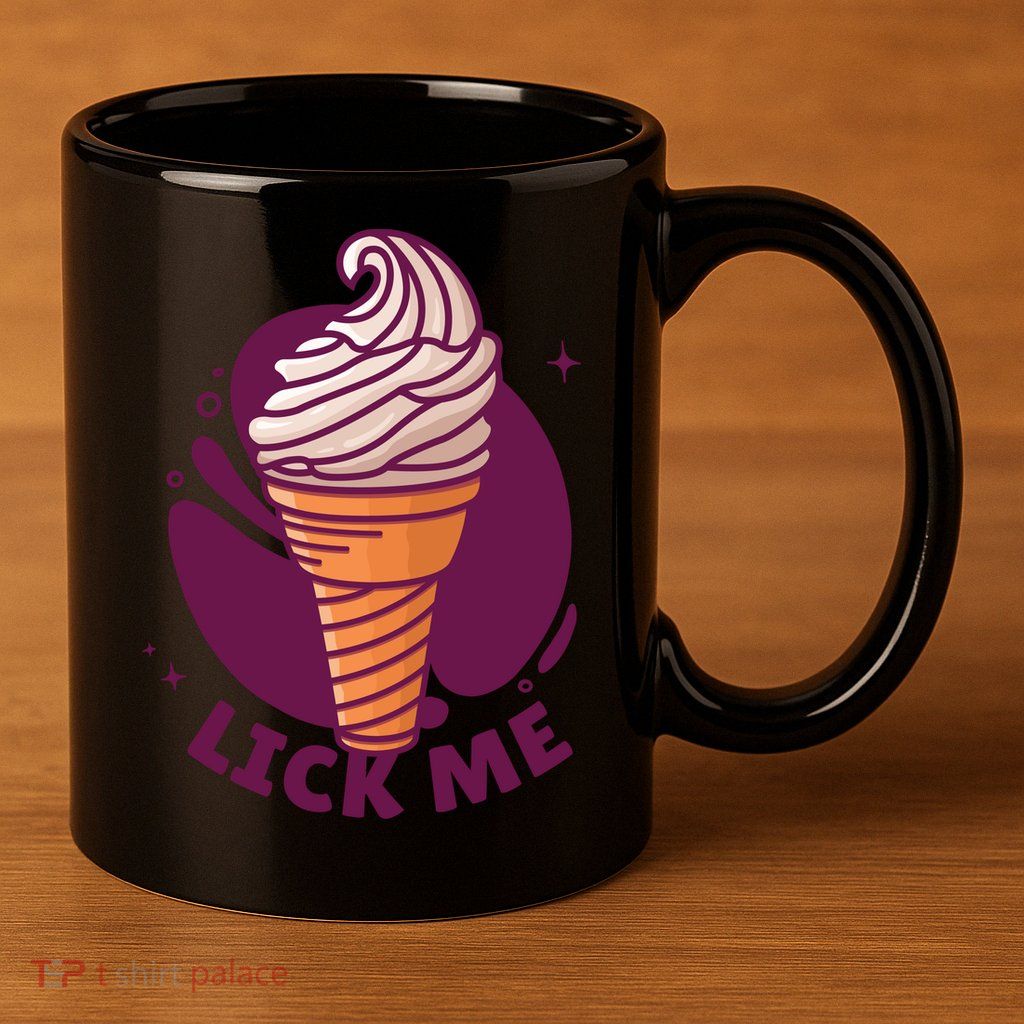 Lick Me Ice Cream 11oz C Handle Ceramic Mug