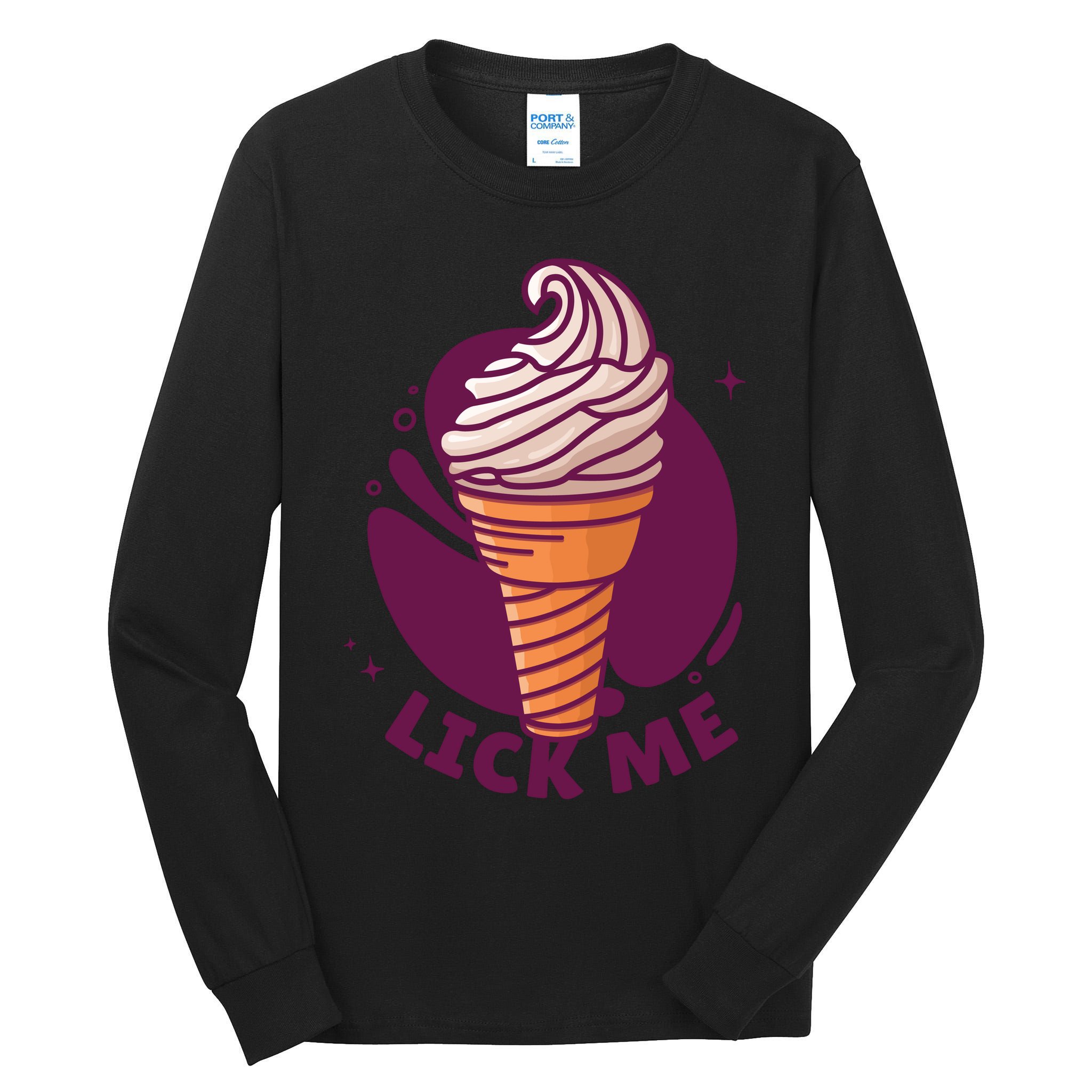 Lick Me Ice Cream Tall Long Sleeve T-Shirt