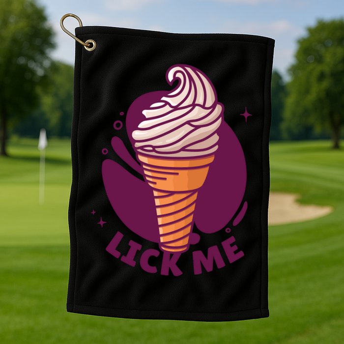 Lick Me Ice Cream Golf Towel