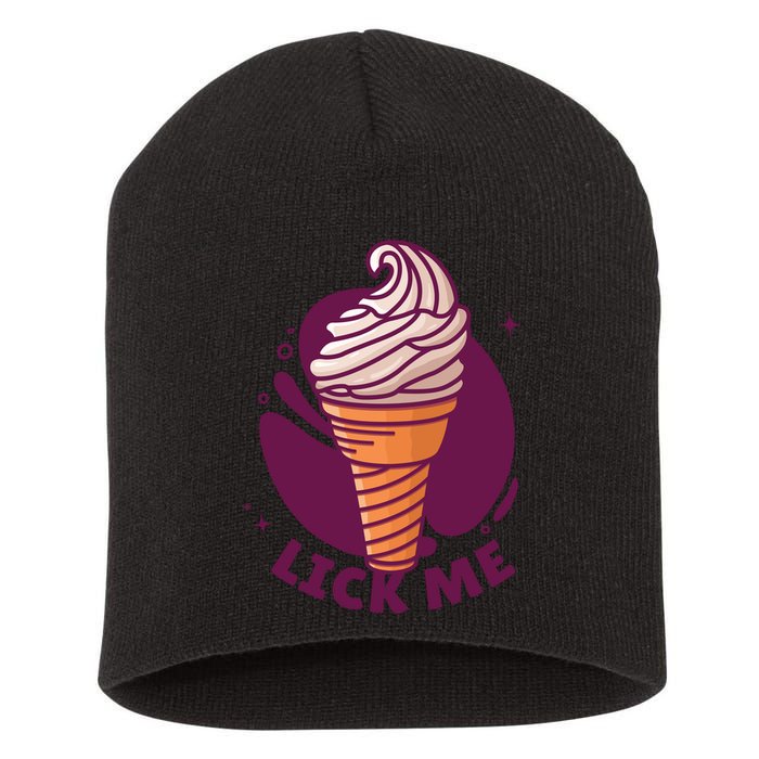 Lick Me Ice Cream Short Acrylic Beanie