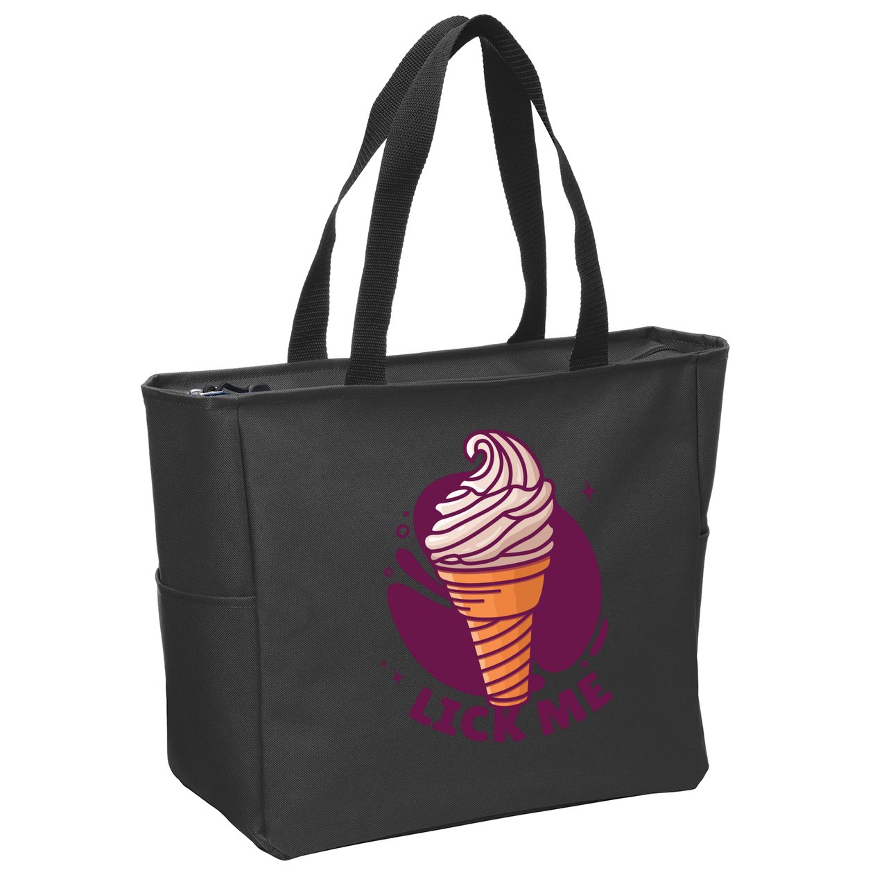 Lick Me Ice Cream Zip Tote Bag