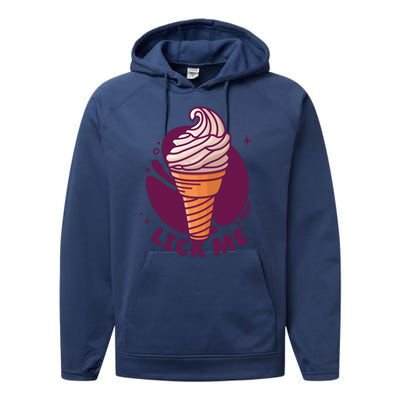 Lick Me Ice Cream Performance Fleece Hoodie