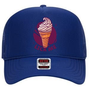 Lick Me Ice Cream High Crown Mesh Back Trucker Hat