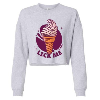 Lick Me Ice Cream Cropped Pullover Crew