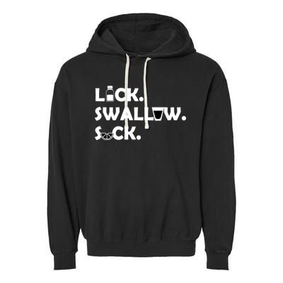 Lick Swallow Suck Funny Tequila Garment-Dyed Fleece Hoodie