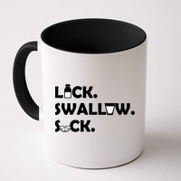 Lick Swallow Suck Funny Tequila Mug