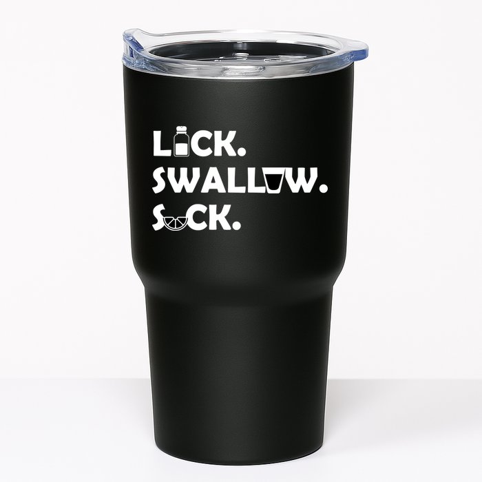 Lick Swallow Suck Funny Tequila Tumbler
