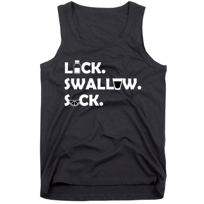 Lick Swallow Suck Funny Tequila Tank Top