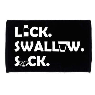 Lick Swallow Suck Funny Tequila Microfiber Hand Towel