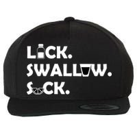 Lick Swallow Suck Funny Tequila Wool Snapback Cap