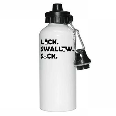 Lick Swallow Suck Funny Tequila Aluminum Water Bottle