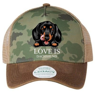 Love Is Dachshund Legacy Tie Dye Trucker Hat