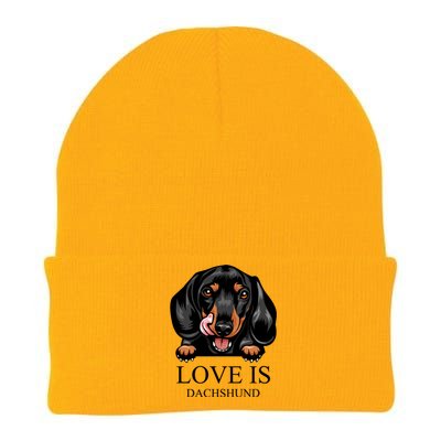 Love Is Dachshund Knit Cap Winter Beanie