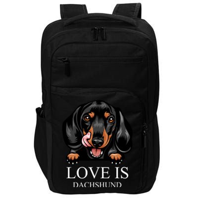 Love Is Dachshund Impact Tech Backpack