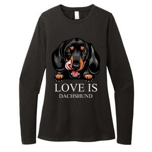 Love Is Dachshund Womens CVC Long Sleeve Shirt