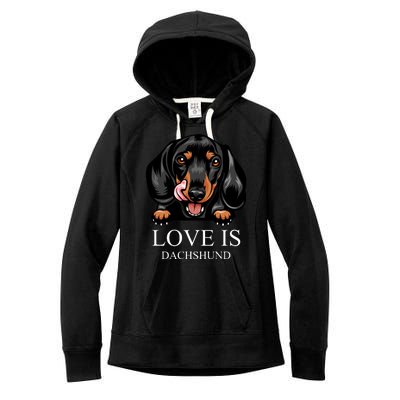 Love Is Dachshund Women's Fleece Hoodie