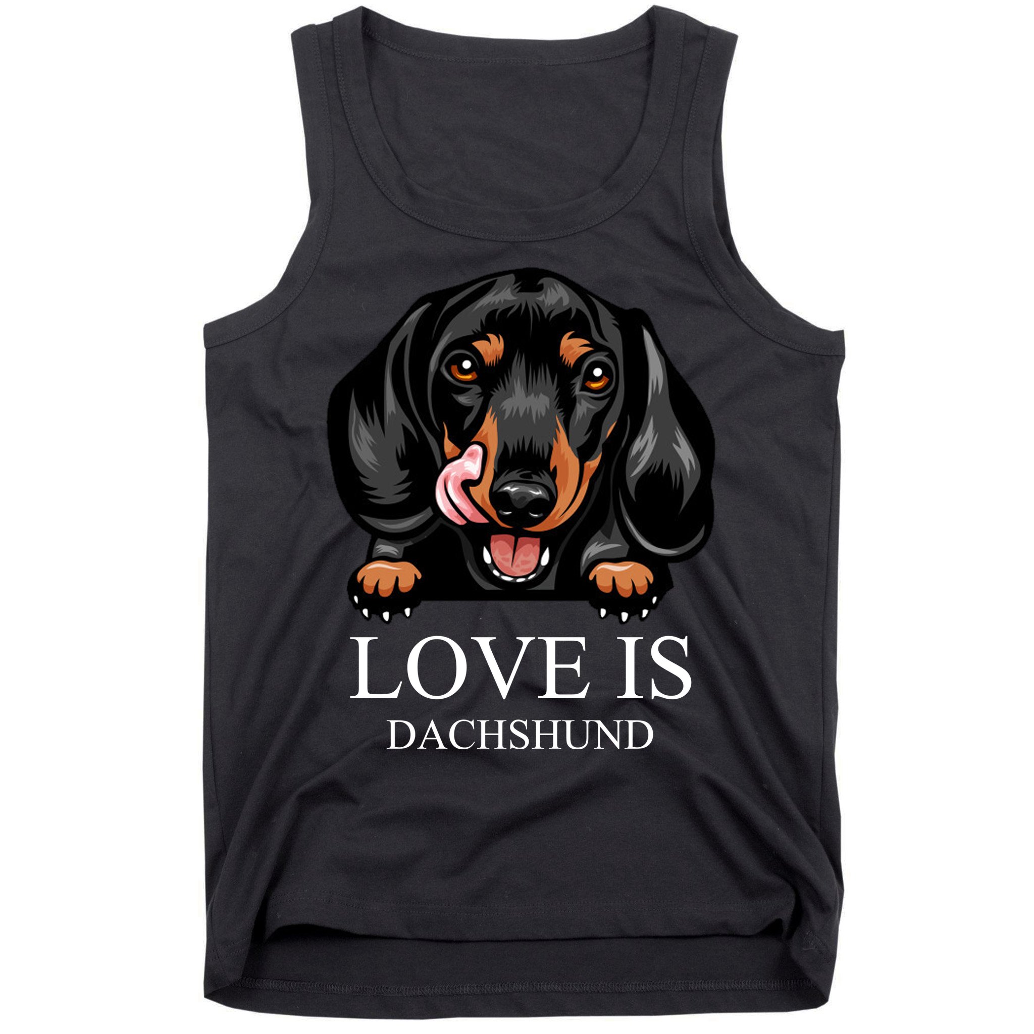 Love Is Dachshund Tank Top
