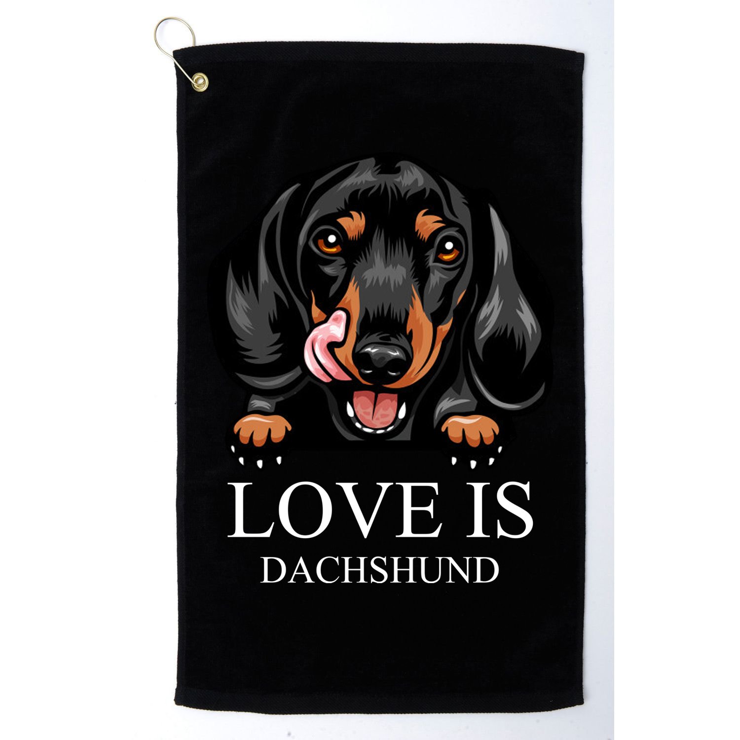 Love Is Dachshund Golf Towel