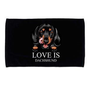 Love Is Dachshund Microfiber Hand Towel