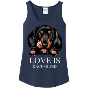 Love Is Dachshund Ladies Essential Tank