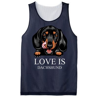 Love Is Dachshund Mesh Reversible Basketball Jersey Tank