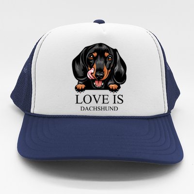 Love Is Dachshund Trucker Hat