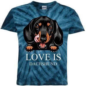 Love Is Dachshund Kids Tie-Dye T-Shirt