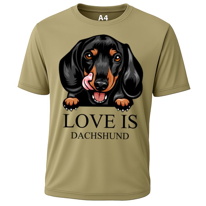 Love Is Dachshund Cooling Performance Crew T-Shirt