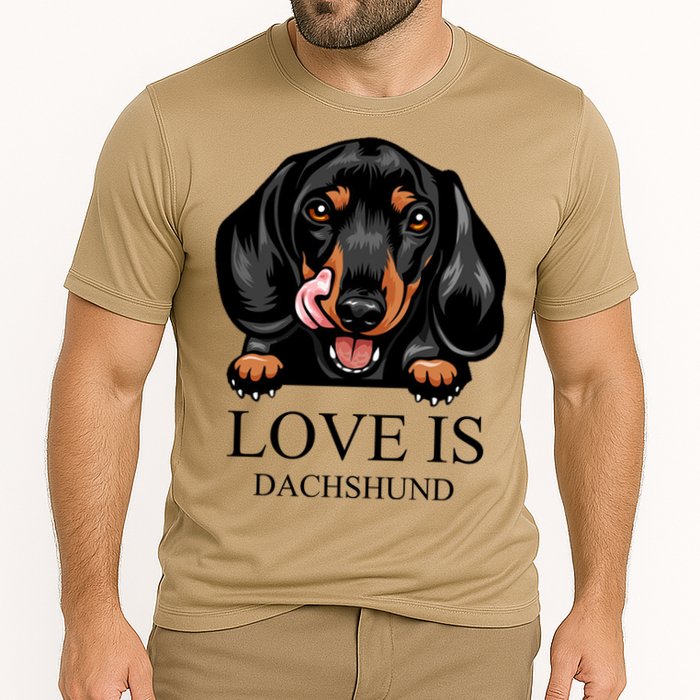 Love Is Dachshund Cooling Performance Crew T-Shirt