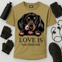 Love Is Dachshund Cooling Performance Crew T-Shirt