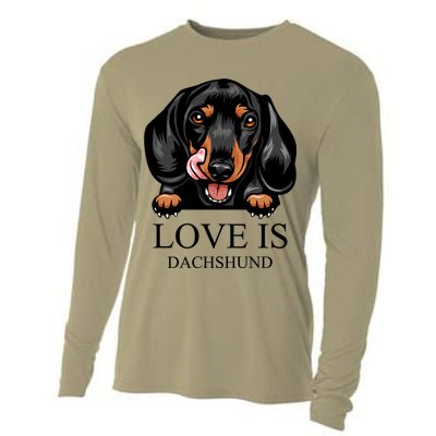 Love Is Dachshund Cooling Performance Long Sleeve Crew