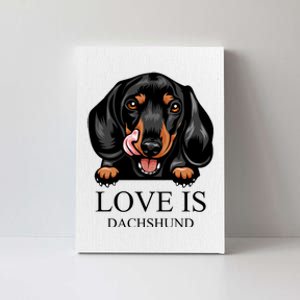 Love Is Dachshund Canvas