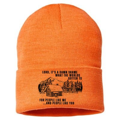 Lord Its Damn Shame That The World Gotten To Sustainable Knit Beanie