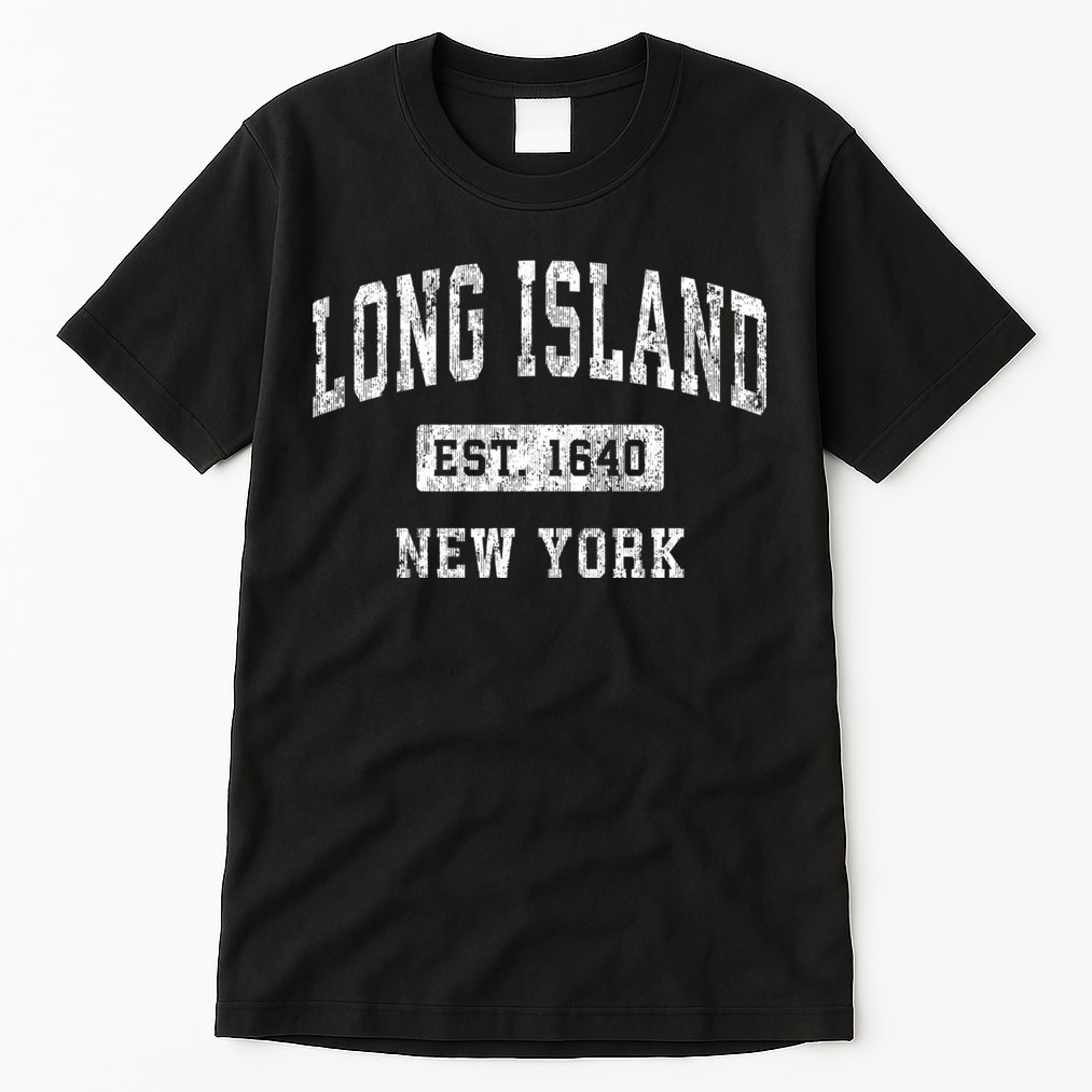 Long Island Est 1640 New York Ny Vintage Established Sports Design Tall T-Shirt