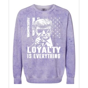 Loyalty Is Everything Trump 2024 American Flag Colorblast Crewneck Sweatshirt