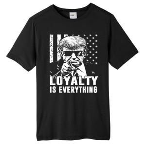 Loyalty Is Everything Trump 2024 American Flag Tall Fusion ChromaSoft Performance T-Shirt