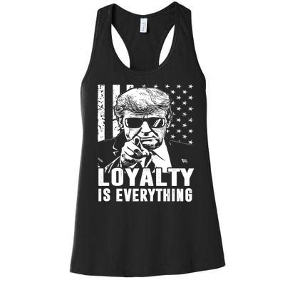 Loyalty Is Everything Trump 2024 American Flag Women's Racerback Tank