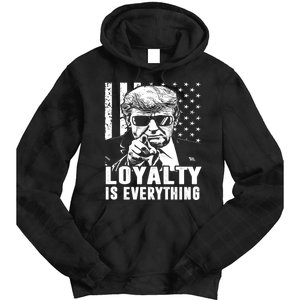 Loyalty Is Everything Trump 2024 American Flag Tie Dye Hoodie