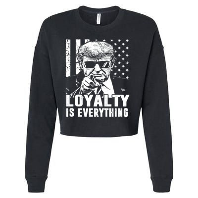 Loyalty Is Everything Trump 2024 American Flag Cropped Pullover Crew