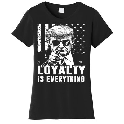 Loyalty Is Everything Trump 2024 American Flag Women's T-Shirt