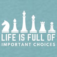 Life Is Full Of Important Choices Funny Chess Game Men Sueded Cloud Jersey T-Shirt