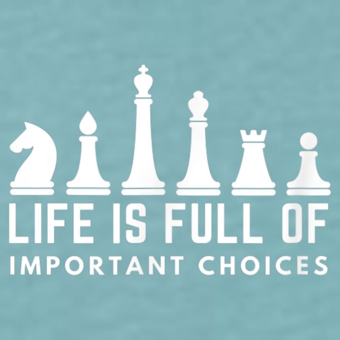 Life Is Full Of Important Choices Funny Chess Game Men Sueded Cloud Jersey T-Shirt