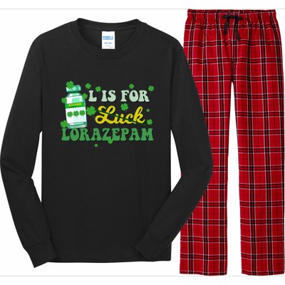 L Is For Luck Lorazepam Funny Nurse Happy St Patricks Day Long Sleeve Pajama Set